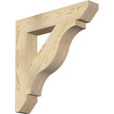Ekena Millwork Funston Slat Rough Sawn Bracket, Douglas Fir, 4"W x 24"D x 24"H BKT04X24X24FST06RDF